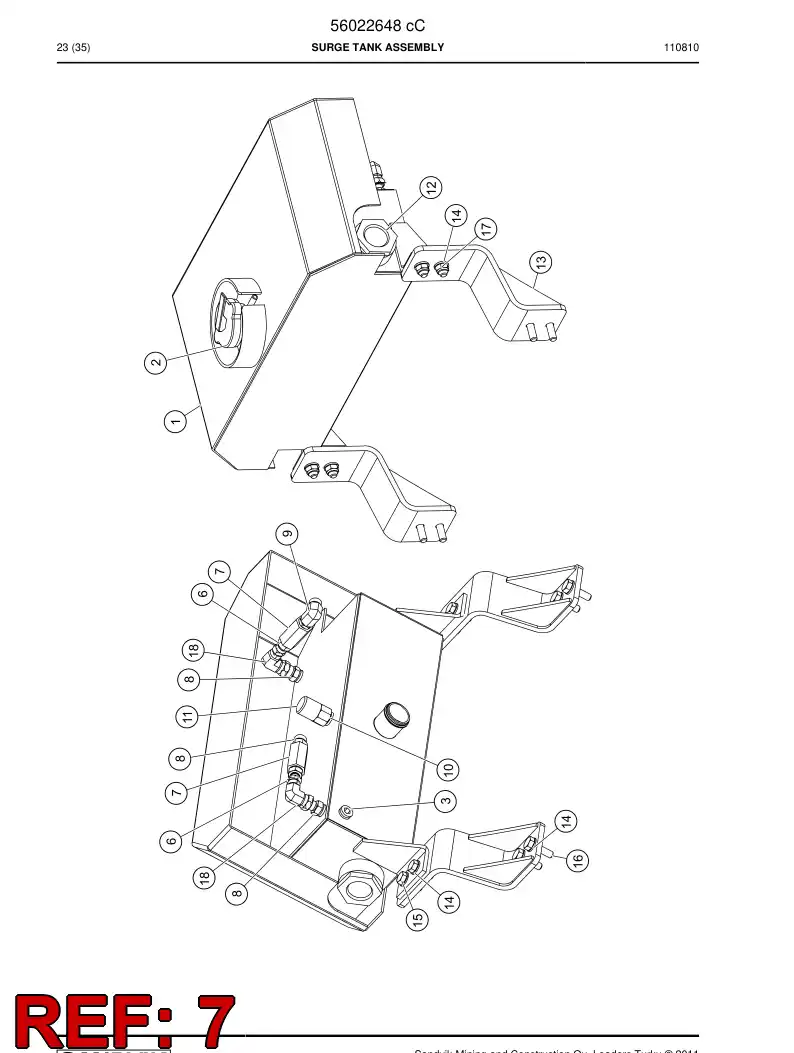56013173 560 131 73 Orifice - Sandvik Technical Drawing