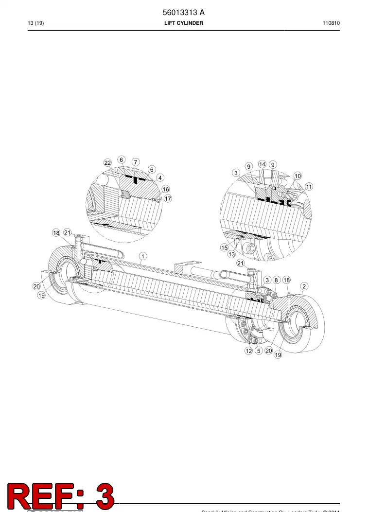 56013291 560 132 91 Cover - Sandvik Technical Drawing