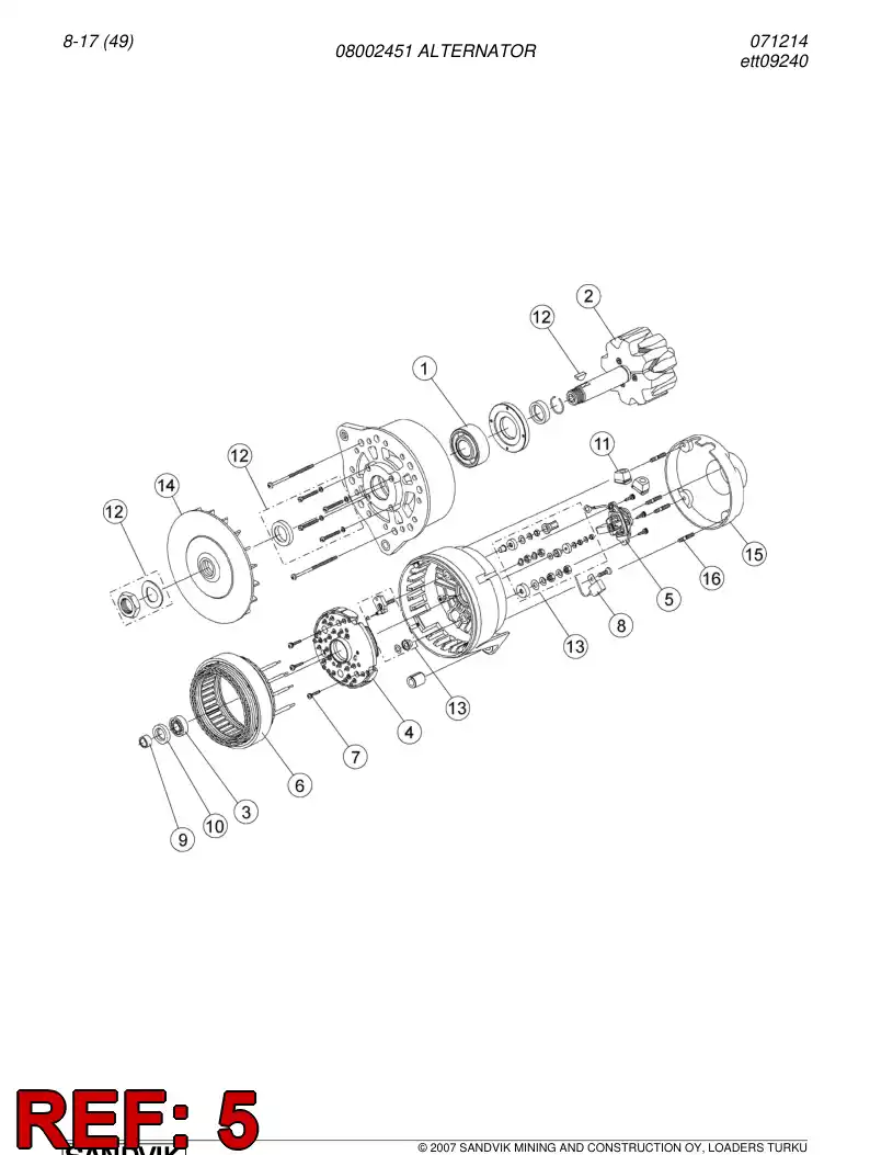 56013318 560 133 18 Regulation unit - Sandvik Technical Drawing