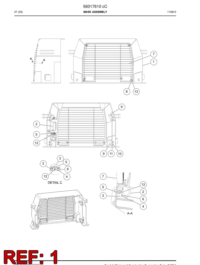 56013361 560 133 61 Welding assembly - Sandvik Technical Drawing