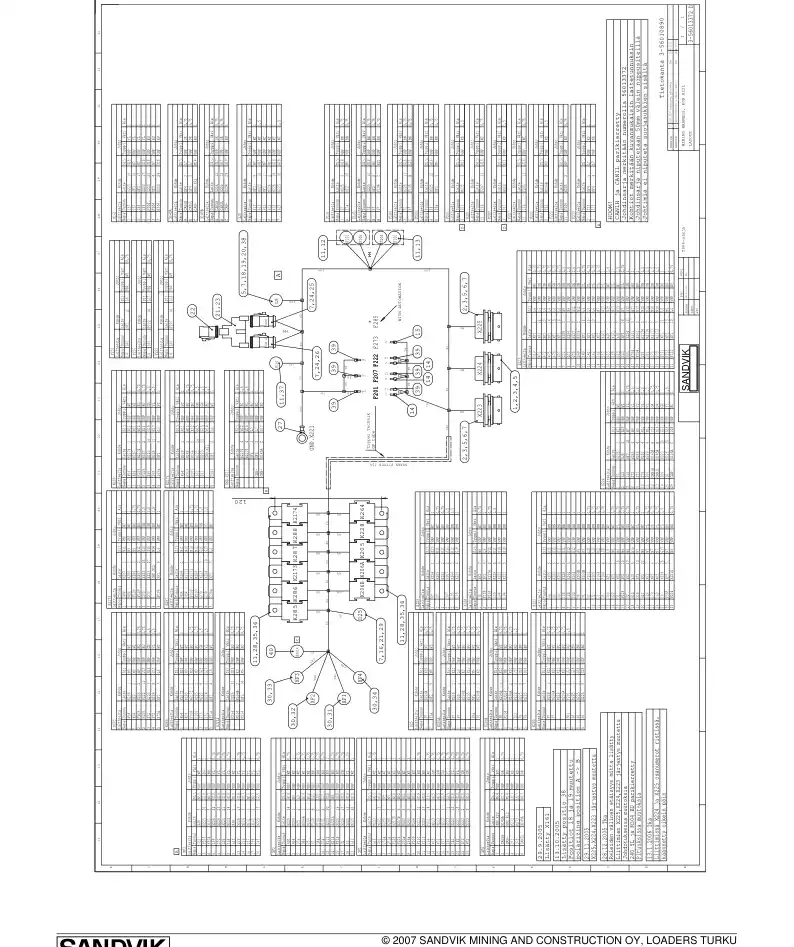 56013372b 560 133 72b WIRING HARNESS - Sandvik Technical Drawing