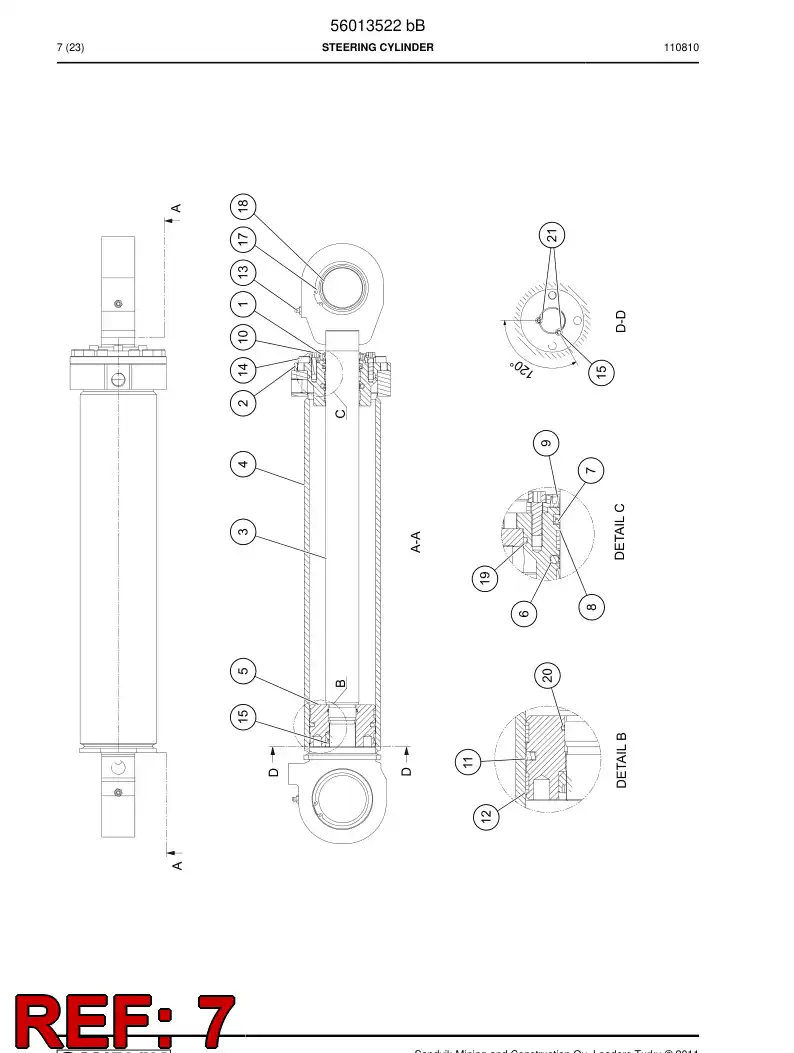 56013497 560 134 97 Seal - Sandvik Technical Drawing