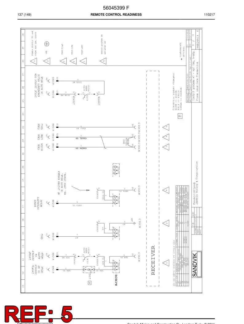 56013637 560 136 37 Beacon - Sandvik Technical Drawing