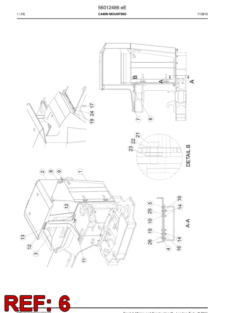 56014003 560 140 03 Plate - Sandvik Technical Drawing
