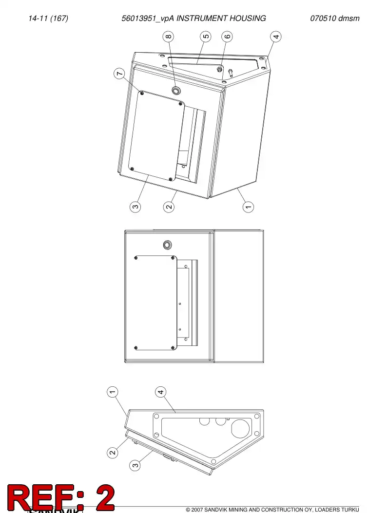 56014008 560 140 08 INSTRUMENT PRING - Sandvik Technical Drawing
