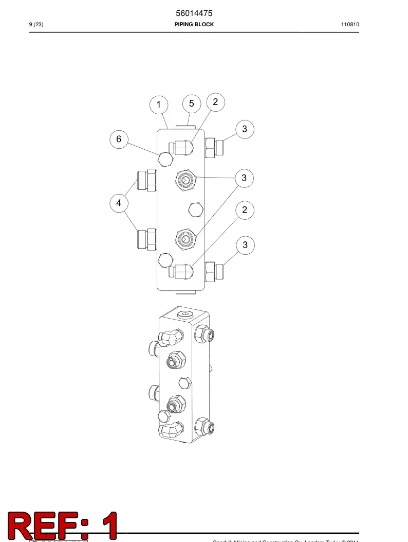 56014231 560 142 31 Connector - Sandvik Technical Drawing