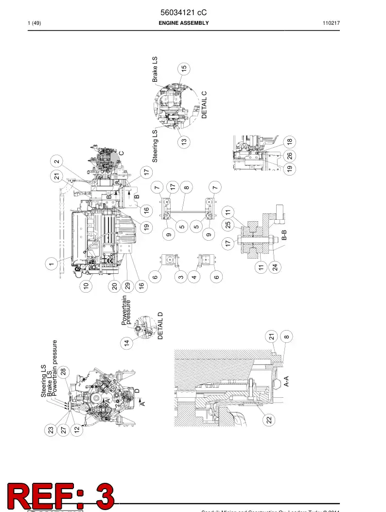 56014340 560 143 40 Supporting block - Sandvik Technical Drawing