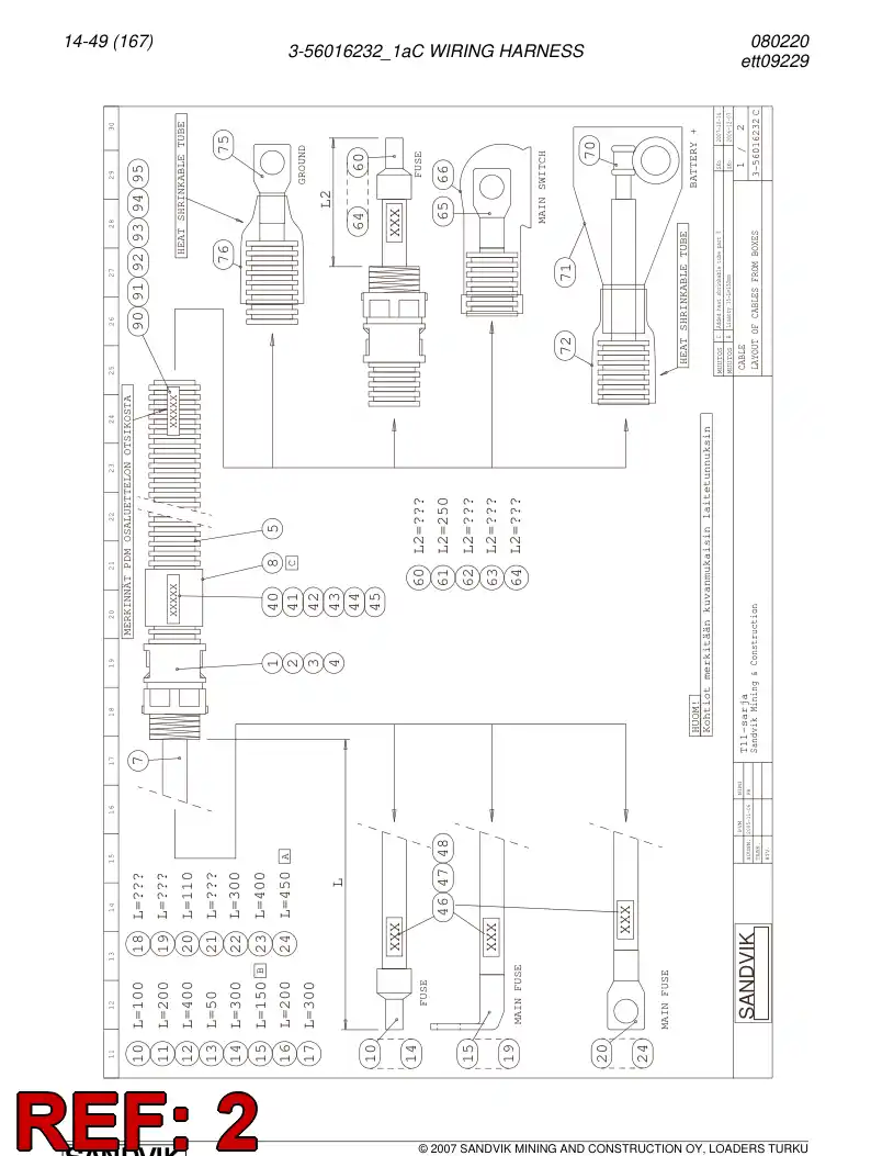 56014534 560 145 34 Seal ring - Sandvik Technical Drawing