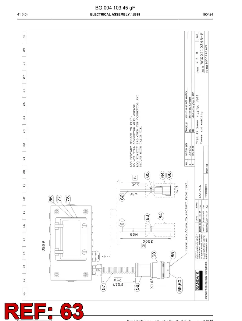 56014784 560 147 84 Connector - Sandvik Technical Drawing