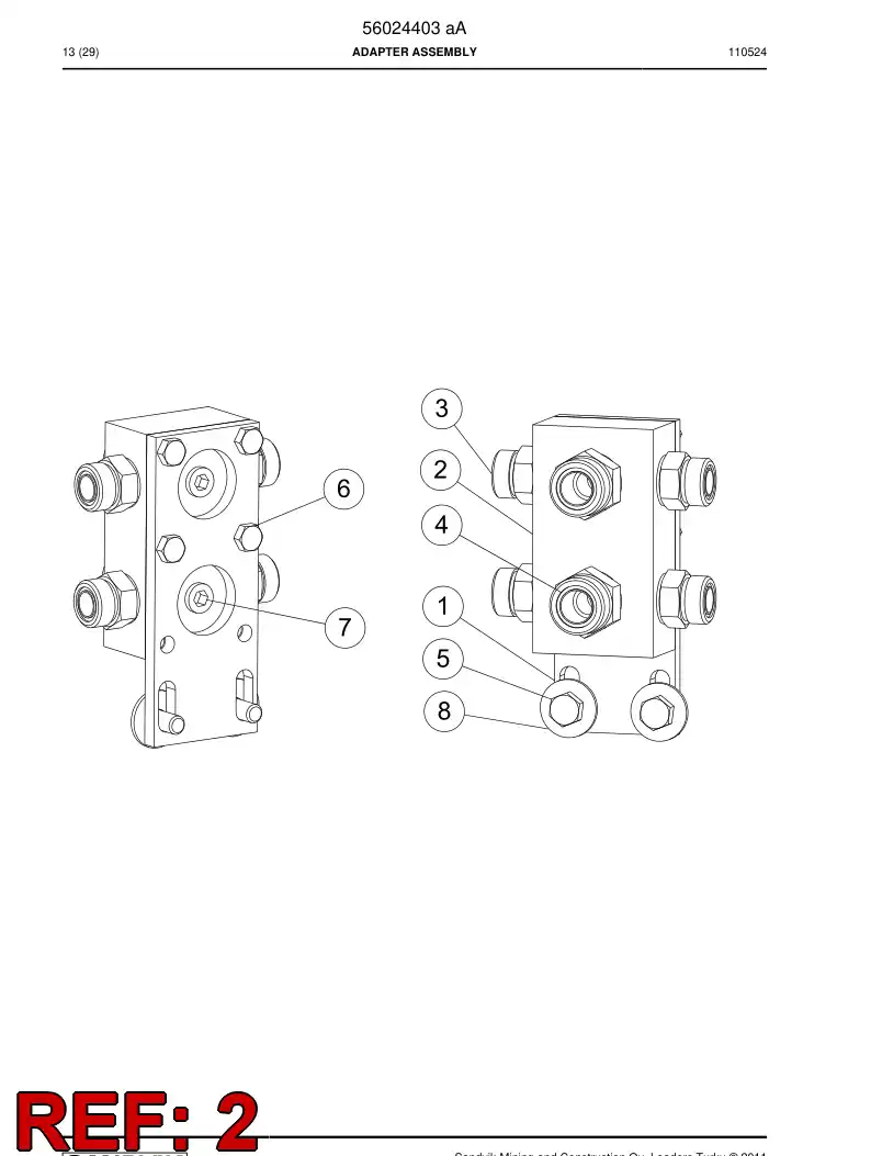 56014807 560 148 07 Connector - Sandvik Technical Drawing