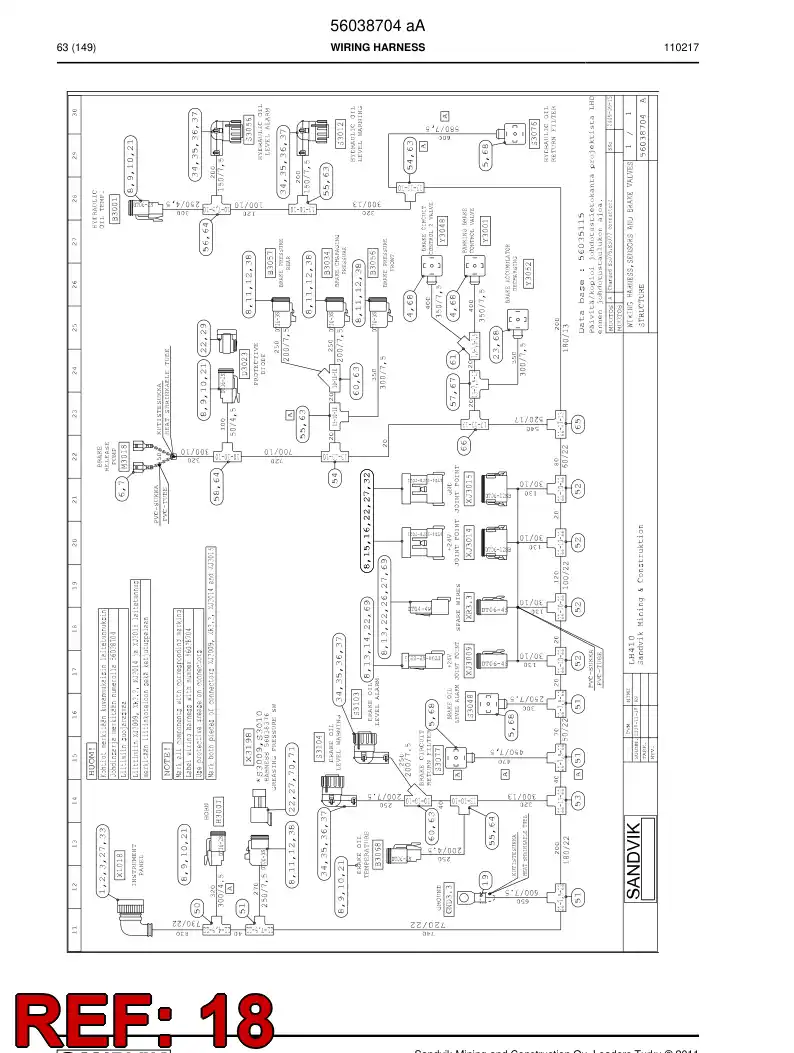 56014816 560 148 16 Connector - Sandvik Technical Drawing