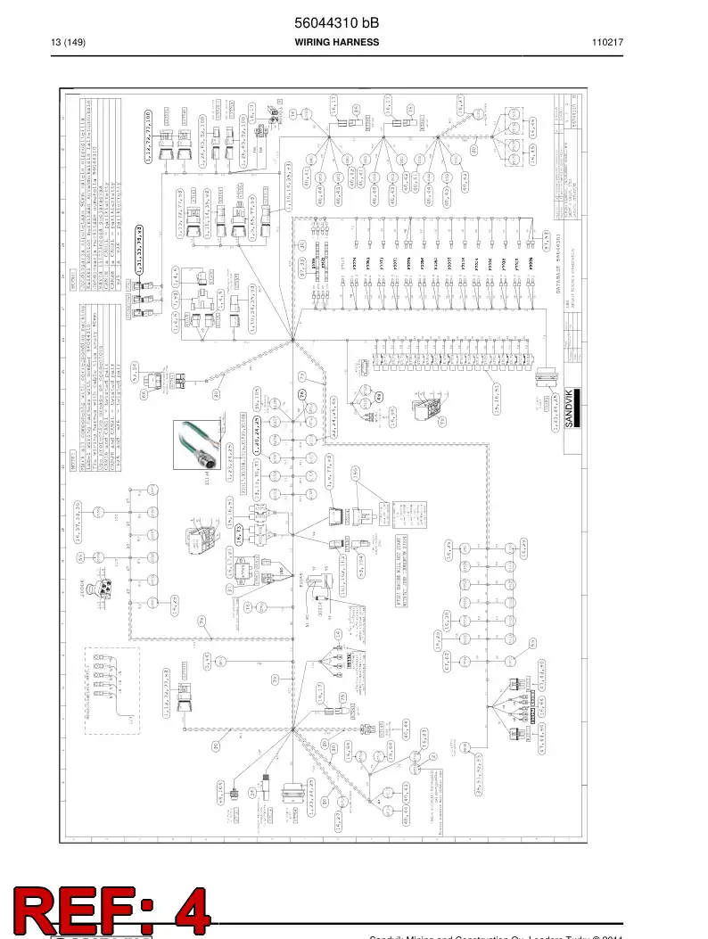 56014837 560 148 37 Connector - Sandvik Technical Drawing