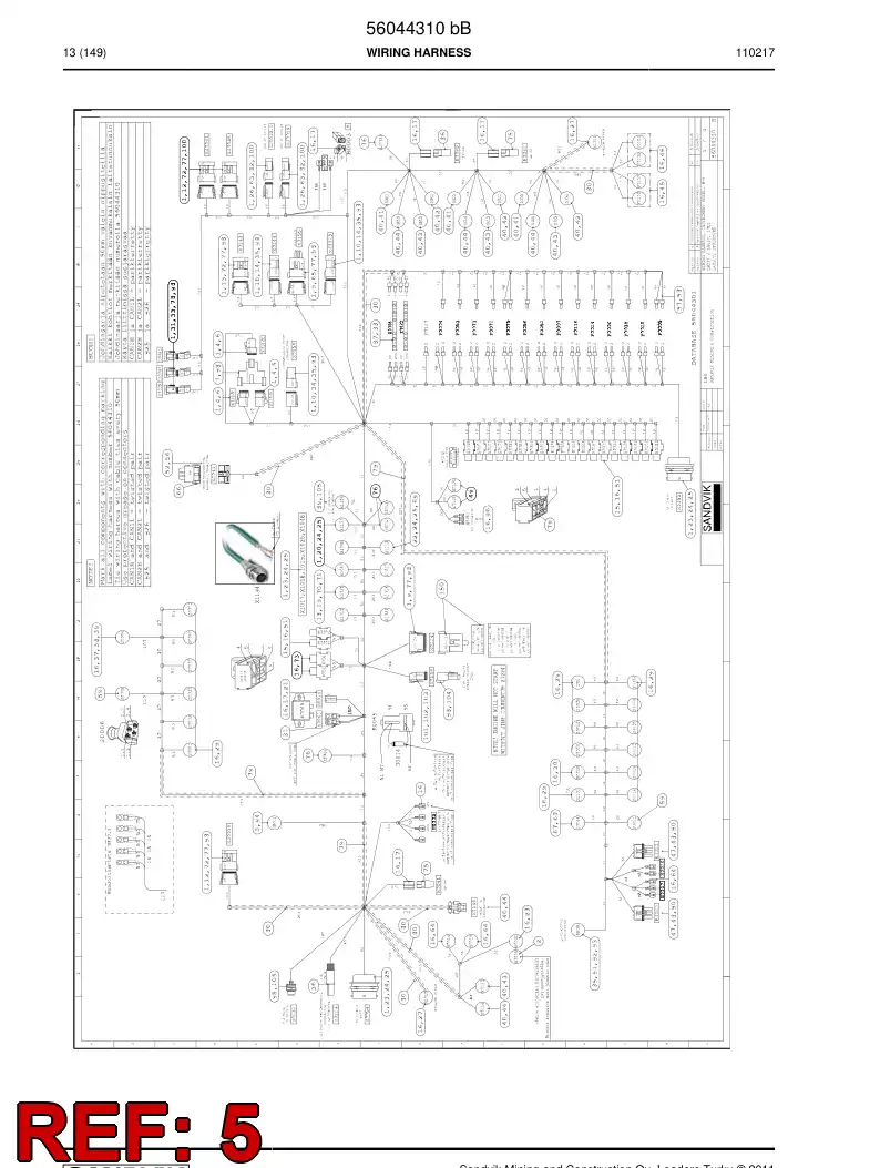 56014838 560 148 38 Accessories for connector - Sandvik Technical Drawing