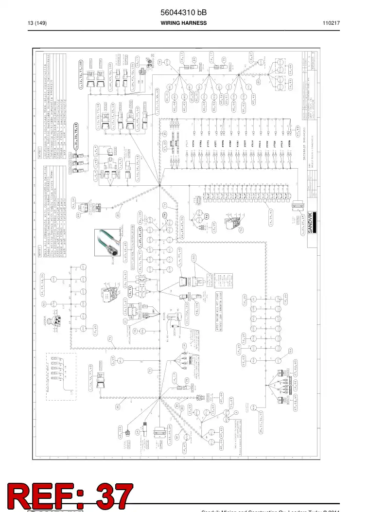 56014859 560 148 59 Connector - Sandvik Technical Drawing