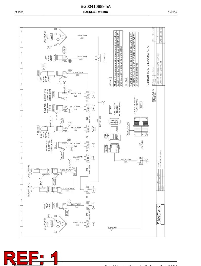 56014880 560 148 80 Connector - Sandvik Technical Drawing