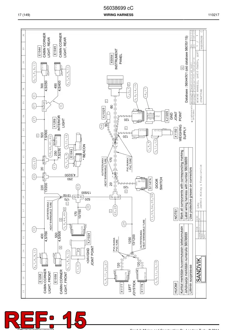 56014900 560 149 00 Accessories for connector - Sandvik Technical Drawing