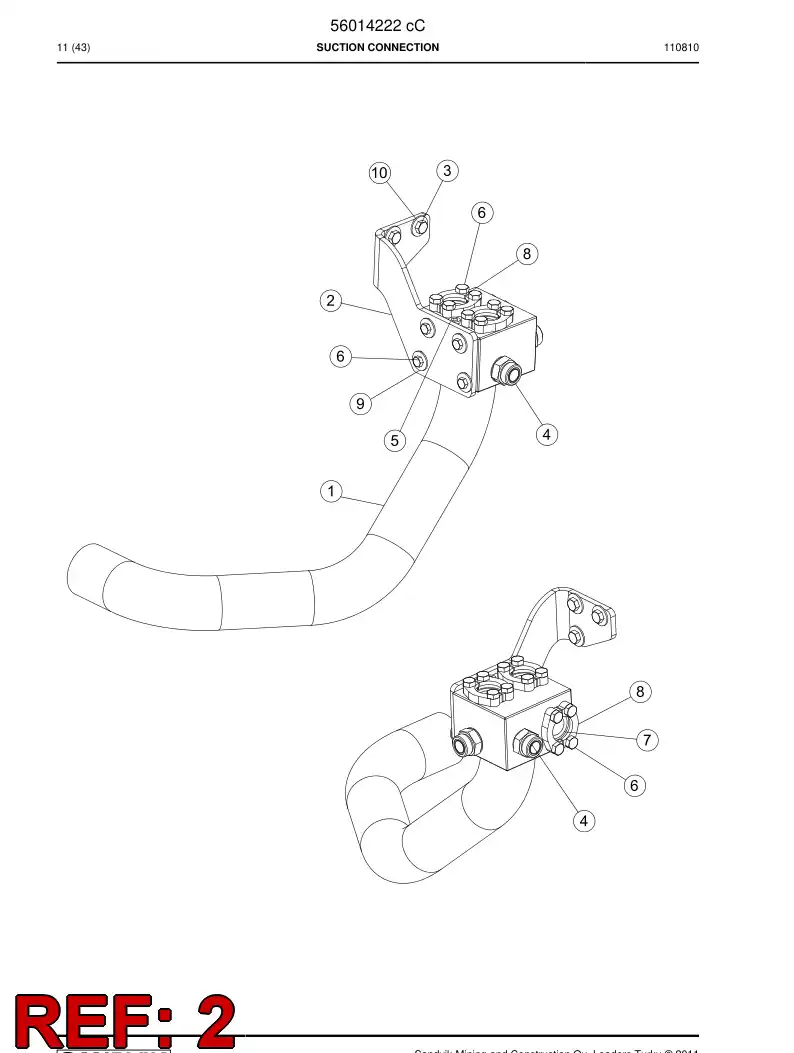 56014901 560 149 01 Supporting block - Sandvik Technical Drawing