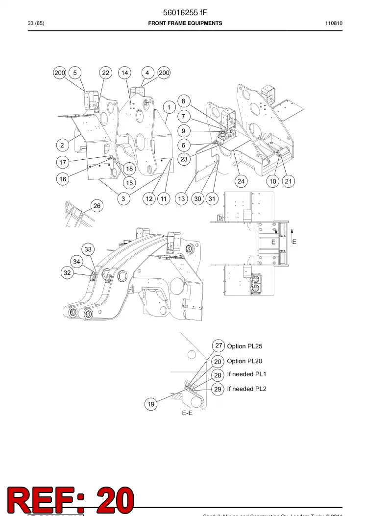 56015156 560 151 56 Plate - Sandvik Technical Drawing