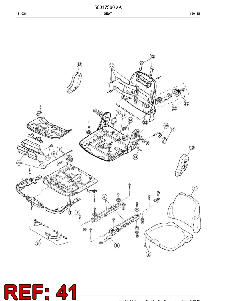 56015167 560 151 67 Roller - Sandvik Technical Drawing