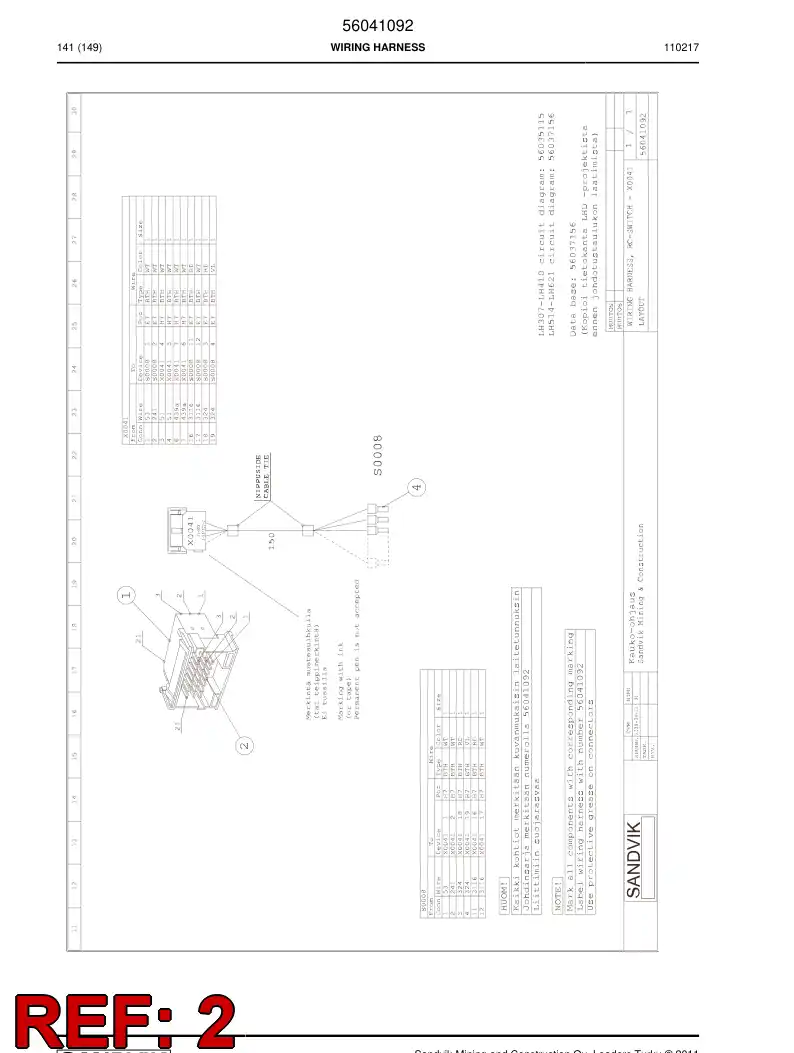56015199 560 151 99 Connector - Sandvik Technical Drawing