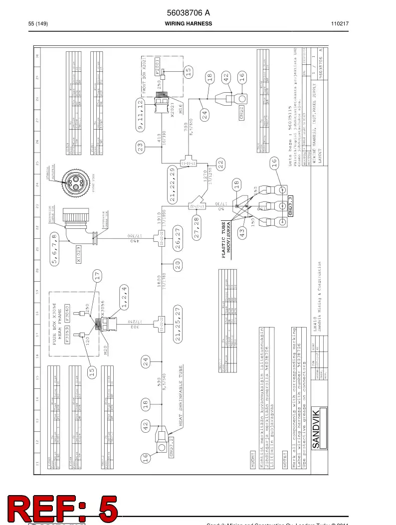 56015319 560 153 19 Connector - Sandvik Technical Drawing
