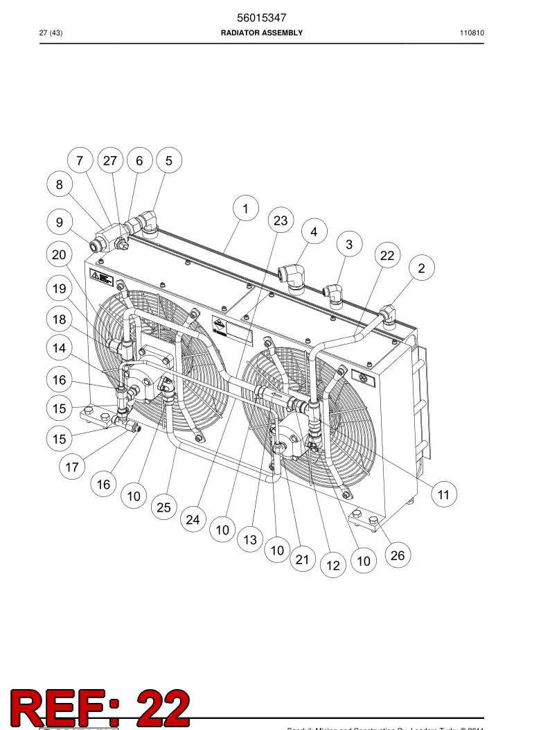 56015352 560 153 52 Pipe - Sandvik Technical Drawing