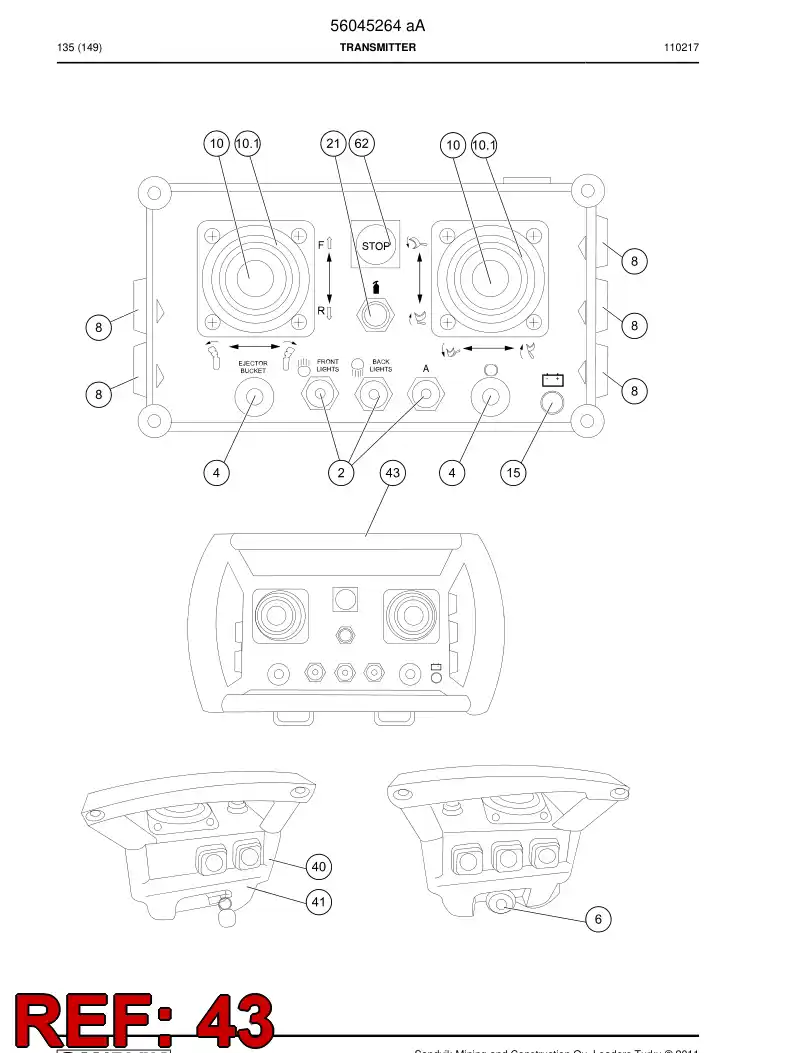 56015421 560 154 21 Bar, Roll-Over - Sandvik Technical Drawing