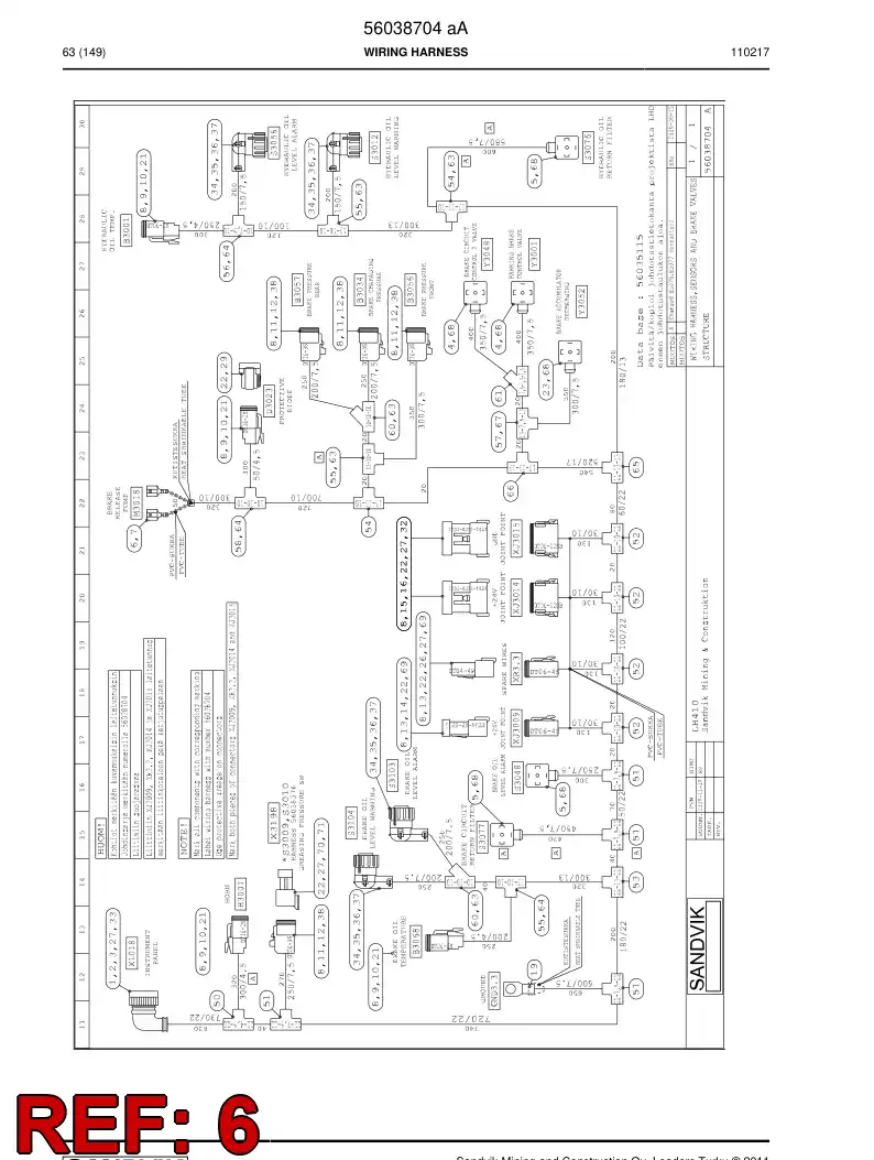 56015481 560 154 81 Cable terminal - Sandvik Technical Drawing
