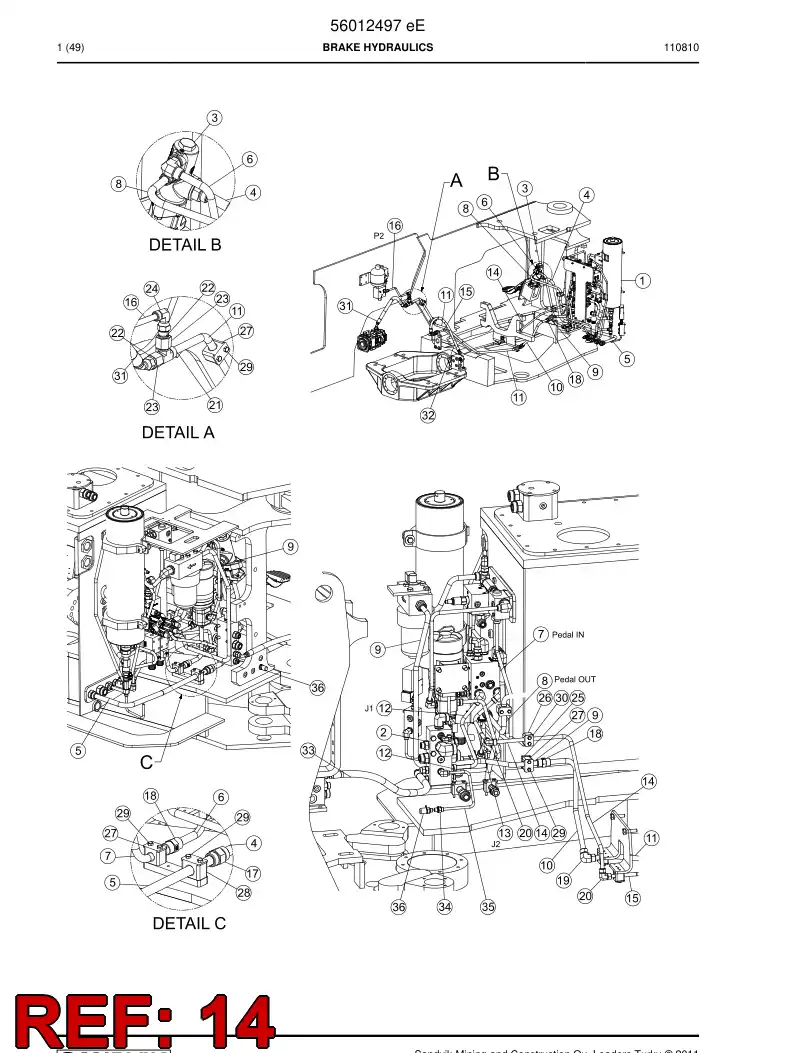 56015511 560 155 11 Pipe - Sandvik Technical Drawing