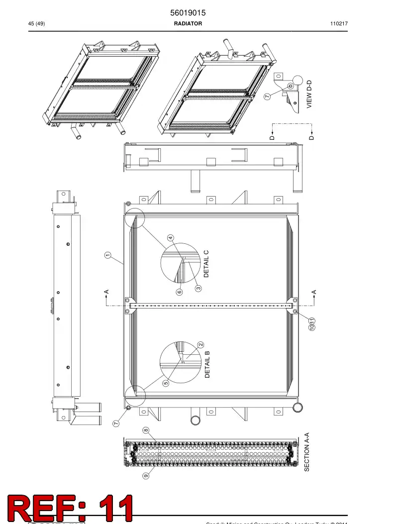 56015528 560 155 28 Screw - Sandvik Technical Drawing