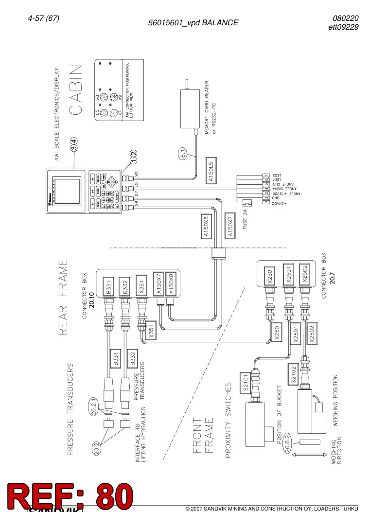 56015601d 560 156 01d WEIGHING SYSTEM - Sandvik Technical Drawing