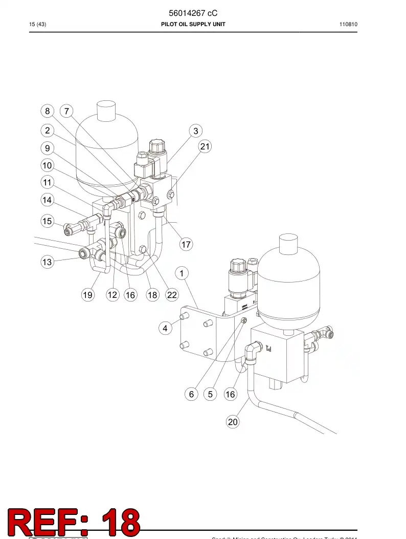 56015710 560 157 10 Pipe - Sandvik Technical Drawing