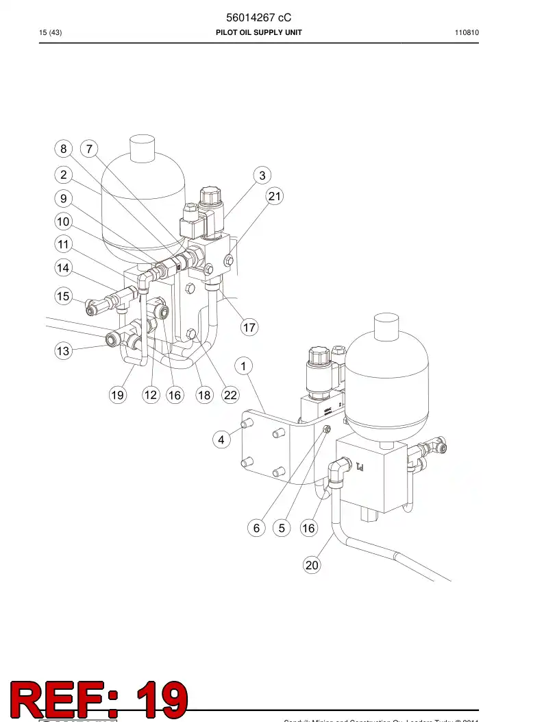 56015711 560 157 11 Pipe - Sandvik Technical Drawing