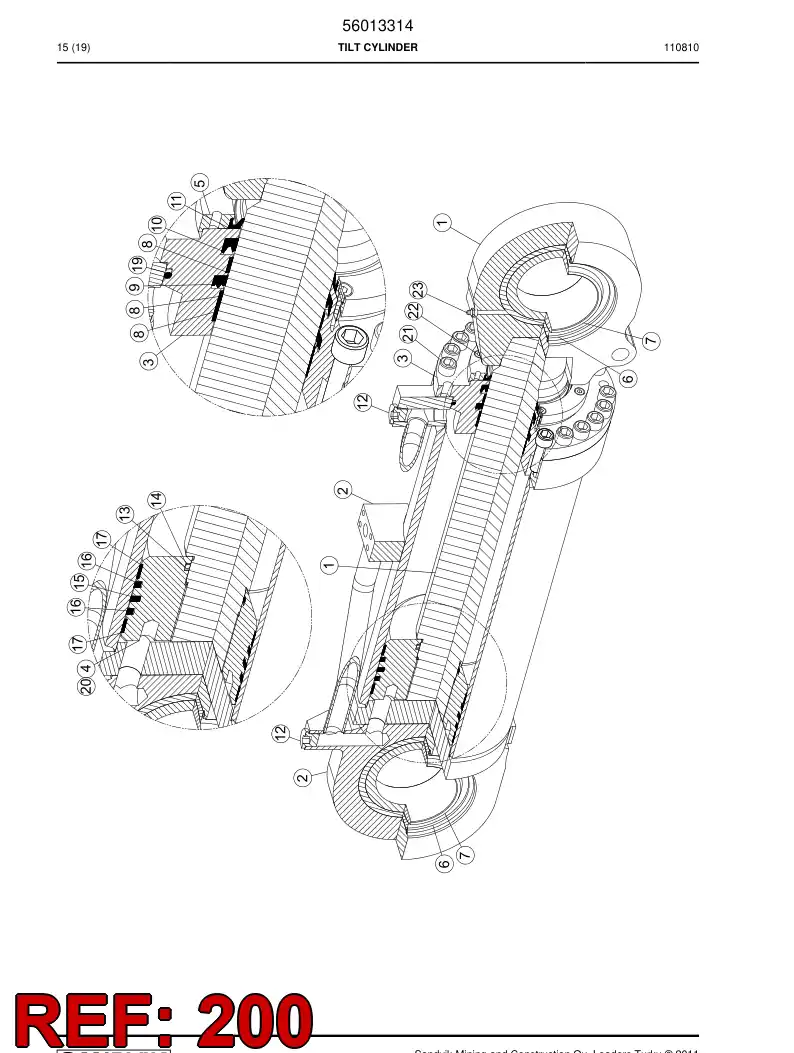 56016048 560 160 48 Seal kit - Sandvik Technical Drawing