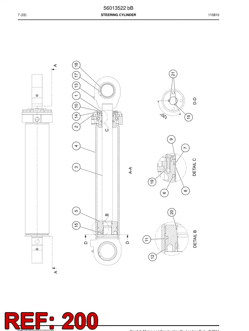 56016050 560 160 50 Seal kit - Sandvik Technical Drawing