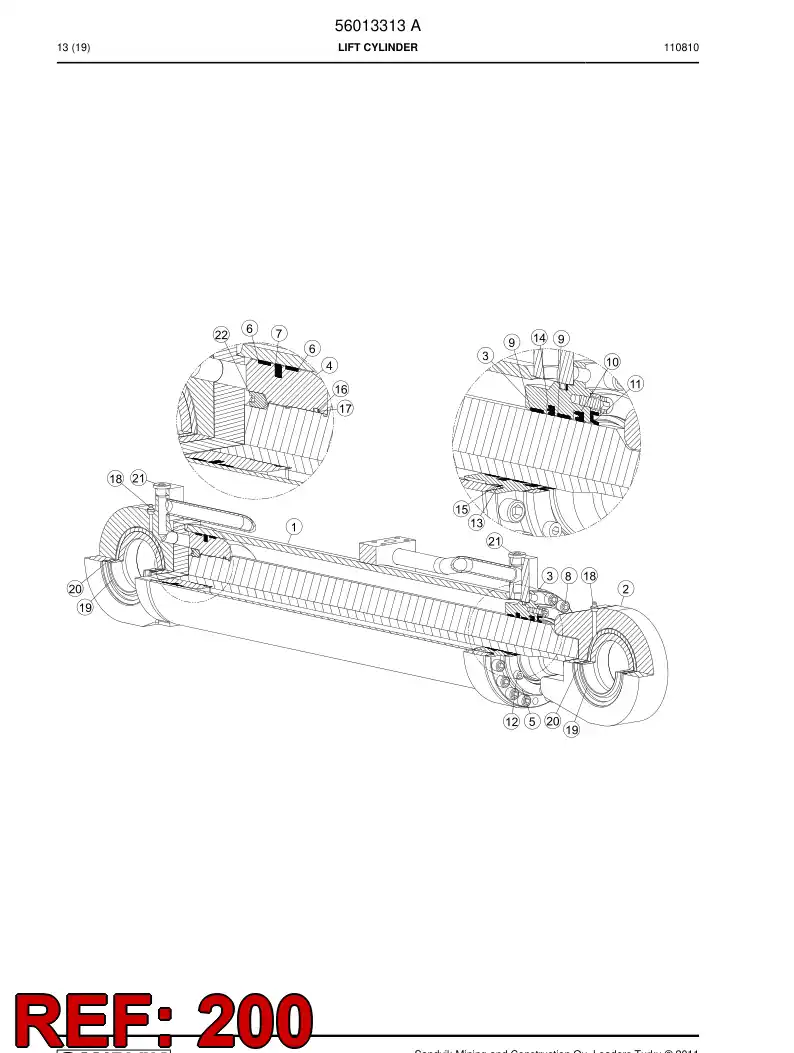 56016093 560 160 93 Seal kit - Sandvik Technical Drawing
