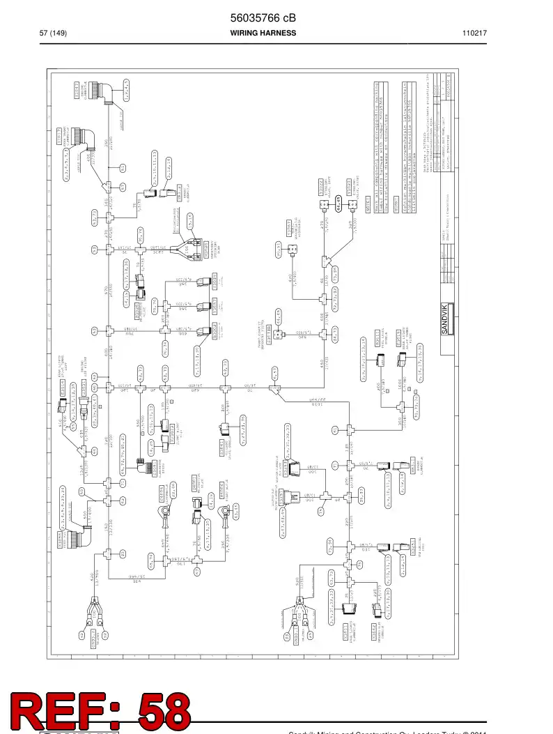 56016162 560 161 62 Adapter, Tee - Sandvik Technical Drawing