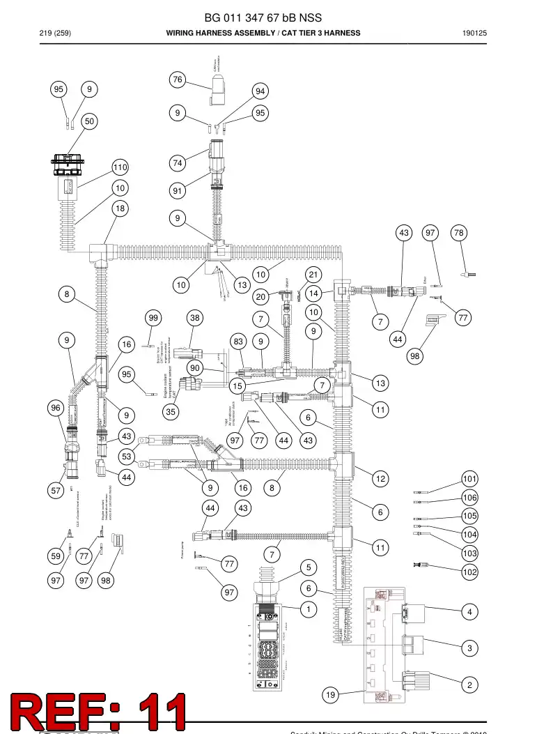 56016169 560 161 69 Adapter, Tee - Sandvik Technical Drawing