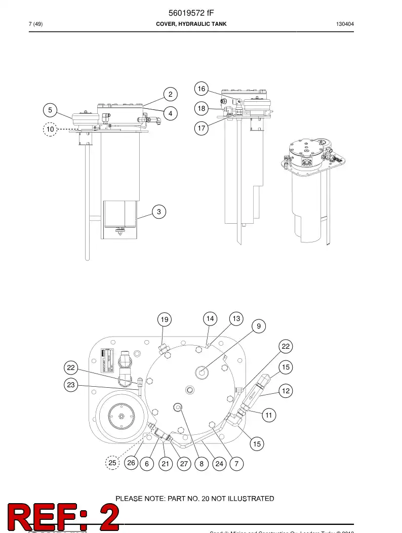 56016186 560 161 86 Cover - Sandvik Technical Drawing