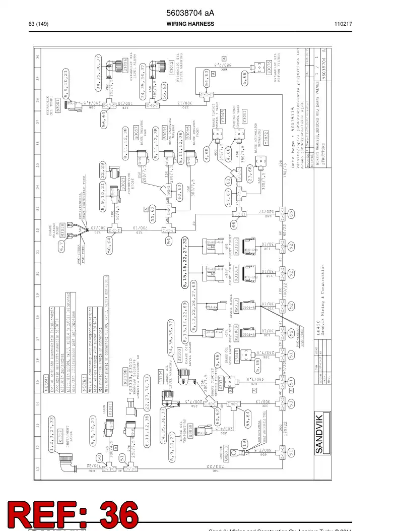 56016315 560 163 15 Seal - Sandvik Technical Drawing