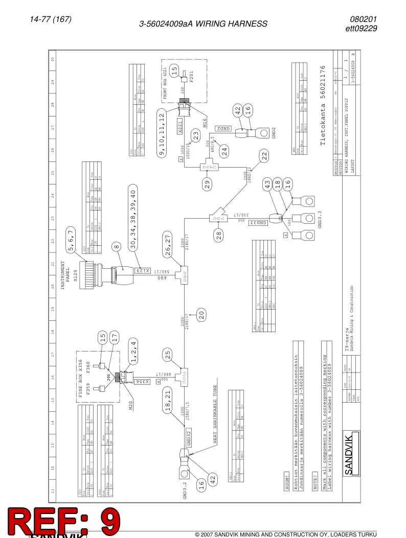 56016332 560 163 32 Quick disconnect fitting - Sandvik Technical Drawing