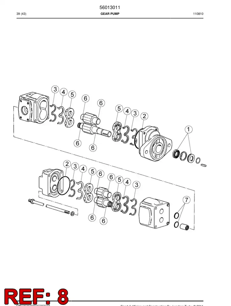 56016357 560 163 57 Seal kit - Sandvik Technical Drawing