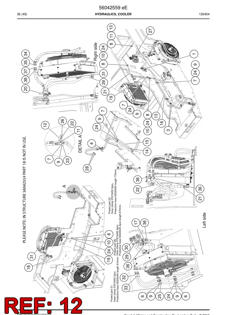 56016406 560 164 06 Clip - Sandvik Technical Drawing
