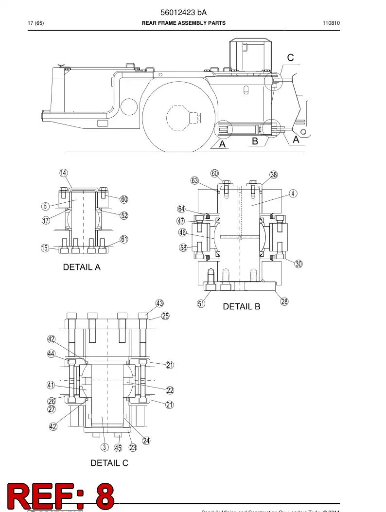 56016462 560 164 62 Screw - Sandvik Technical Drawing