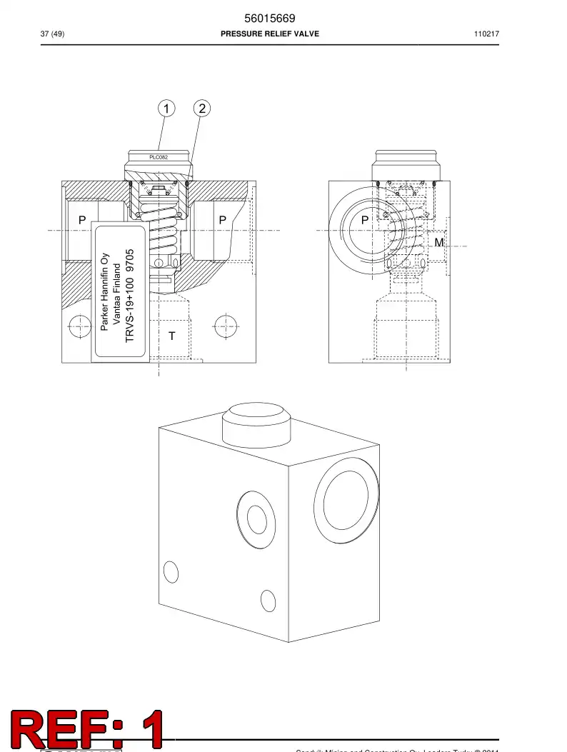 56016490 560 164 90 Cartridge - Sandvik Technical Drawing