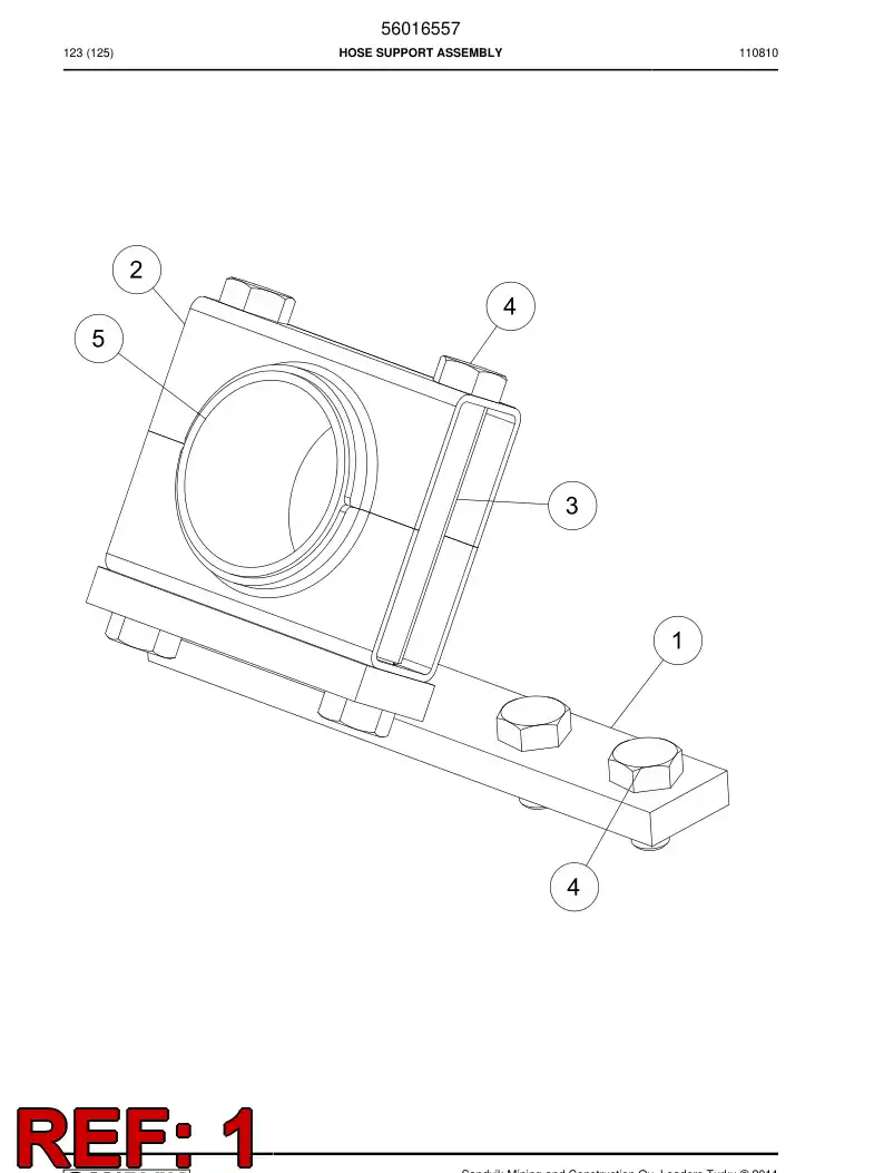56016560 560 165 60 Hose support - Sandvik Technical Drawing