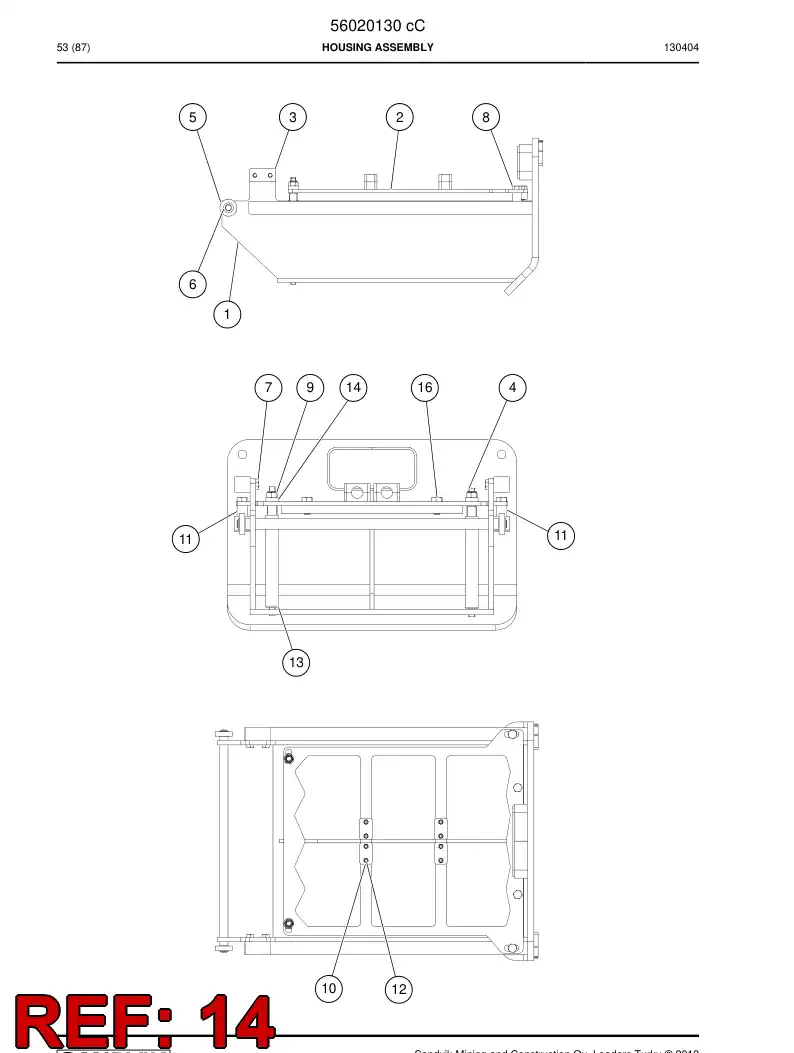 56016585 560 165 85 Washer - Sandvik Technical Drawing