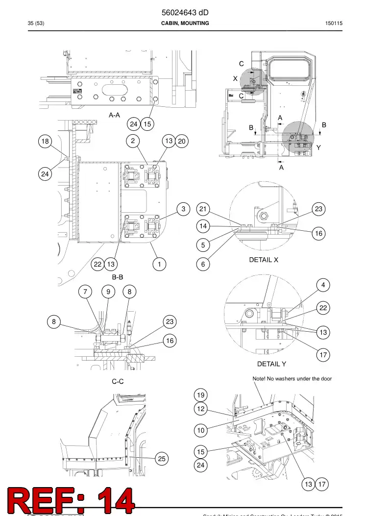 56016600 560 166 00 Washer - Sandvik Technical Drawing