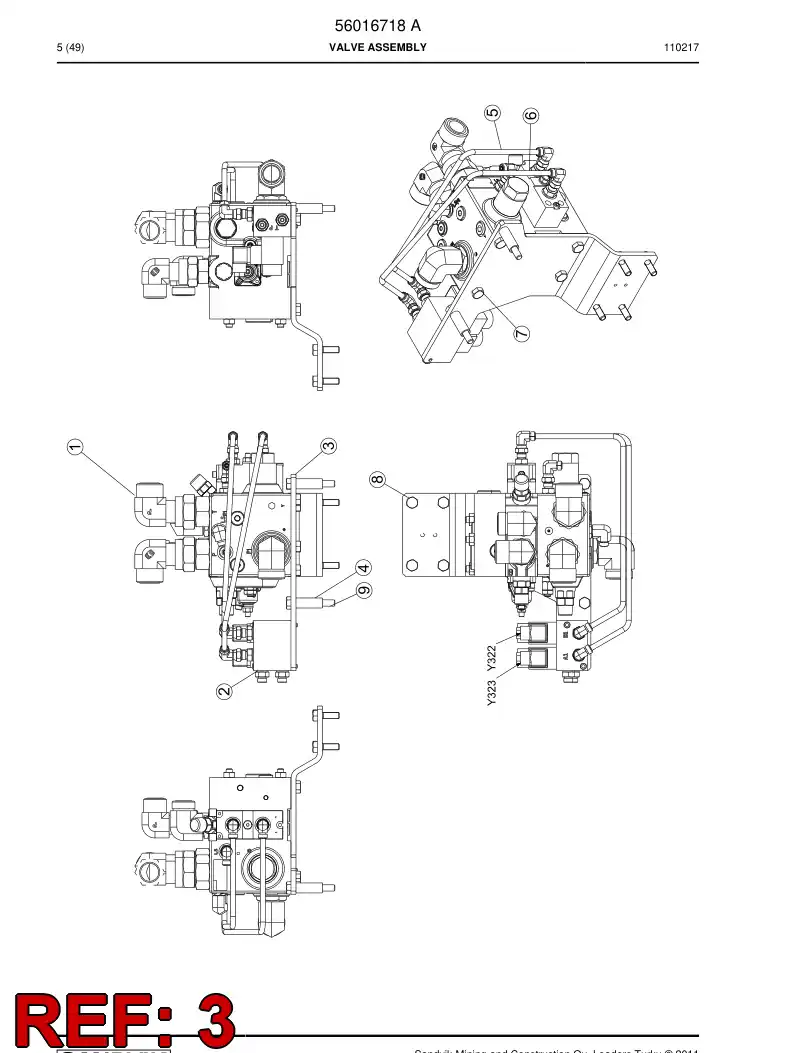 56016701 560 167 01 Mounting plate - Sandvik Technical Drawing
