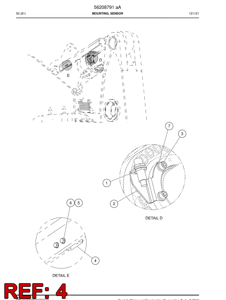 56016777 560 167 77 Mounting piece - Sandvik Technical Drawing